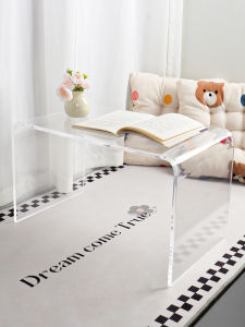 Acrylic Coffee Table Small Low Table Window Seat Balcony Floating Shelves Home Office Study Desk Modern Minimalist Style