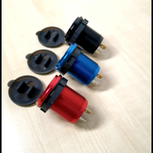 QC 3.0 Car Charger Dual USB Socket Waterproof With Voltmeter And Switch 12V-24V Quick Charge Adapter