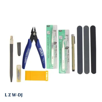 DIY Tool Sets Gundam Basic Beginner Set Tweezers Polish sanding Plato Pen Blade Separator OMG Beginners Set Polish Set Tools
