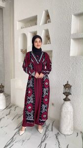 Shirin Zein - Gamis Dress Rahayu Tenun Etnik Pesta Mewah Elegan Jumbo LD 95 - LD 120 2024 Model Terbaru