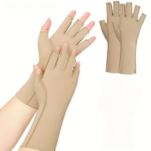 VTTO 1Pair Compression Arthritis Gloves Half Finger Breathable Wrist Guard Women Men Pain Relief Hand Rest