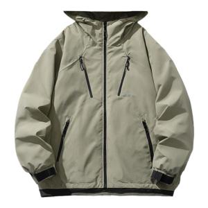 High Loft down Jacket Waterproof Breathable Youth Style Outdoor Casual Windproof Trench Coat Polyester Fiber White Goose down