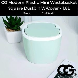 CG Tong Sampah Mini Plastik Moden Bertutup - - 1.8L