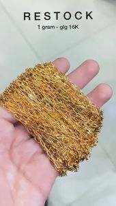 Gelang Paperclip Emas Asli Kadar 70 16k Rantai Nori Polos 1 Gram