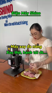 Máy Xay Giò Chả Đa Năng chân Inox Vung Kính 1.1w Tặng Que Đánh Ruốc