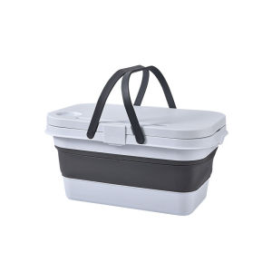 16L Foldable Bucket Multi-Purpose Outdoor Storage Bucket with Lid Can As Table Water  Pail Bucket