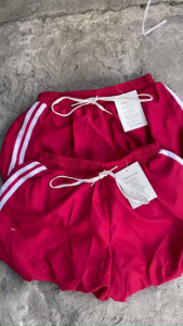 quần đùi bí phồng kate phối viền 2 sọc