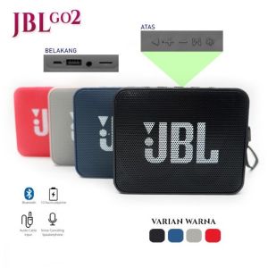 [ BISA COD ] Speaker Bluetooth Portable JBL GO 2 Super Bass Waterproof Salon Mic Speaker Bluetooth Mini Karaoke Aktif Wireless Portable Speker Aktiv Music Box Extra Bass Portable Audio Speaker USB Spiker Pengeras Suara Full Bass Blutooth Musik Box Baterai