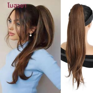 ผมเป็นลอนคลิปผมหางม้า Huaya วิกผมแบบคลิปหนีบมีวิกผมปลอมหางม้าสูงหางม้าเป็นลอนเล็กนุ่มหางวิกผมธรรมชาติ