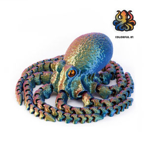 3D Printed Articulated Octopus – Poseable Tentacles Desk Toy Eco-Friendly PLA Sculpture Unique Gift for Kids & Adults