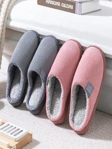 2025 Cotton Slippers Home Use Mens Anti-Slip Cartoon Autumn Winter Womens Indoor Shoes Couple Home Comfortable Warmth