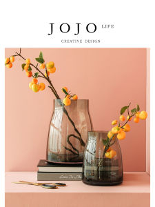 Modern Minimalist Transparent Glass Flower Vase Creative Tabletop Tea Table Flower Arrangement Home Decorations Living Room