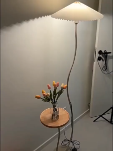 Led Floor Lamp With Storage Shelf And Coffee Table For Living Room