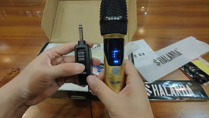 SHALANRA GO288 ไมโครโฟนไร้สายไมโครโฟน2ช่อง UHF ไมค์ลอยมืออาชีพสำหรับงานปาร์ตี้คาราโอเกะการแสดงในโบสถ์