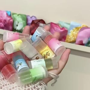 Son Dưỡng Môi Trong Suốt Mini Dưỡng Ẩm Son Màu Làm Mờ Nếp Nhăn Son Bóng Dạng Thạch Chăm Sóc Hàng Ngày 1.8g