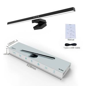 50CM Computer Monitor Light Bar Screen Hanging Lamp 3 Colors Stepless Diming Timing USB Powered For Study Office Reading Laptop
