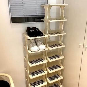 ชั้นวางรองเท้า ชั้นวางรองเท้าคอนโด แข็งแรงวางต่อชั้นได้ 6-7ชั้น 📌มาใหม่พร้อมส่ง