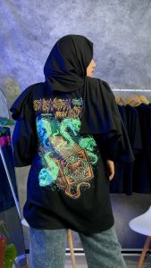 KAOS OVERSIZE & REGULER | STRENGTH FROM WITHIN BLACK T-SHIRT | COTTON COMBED | TRIAD GRAPHIC STREETWEAR APPAREL | A4899