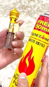 SET PORTABLE BURNER with BAKHOOR 50g* *FREE GIFT* Mabkhara Incense/Bukhoor/ Gaharu Burner Refillable Gas Safe/Easy use