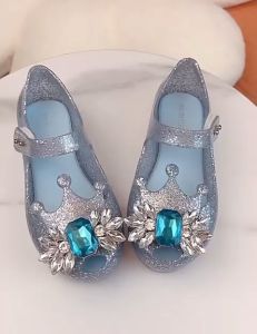 MINI MELISSA SEPATU JELLY KIDS FROZEN ORI1:1 WITH TIARA ( SIZE 22/23 - 30 )