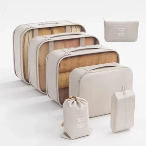7Pcs Travel Organizer Luggage Suitcase Pouch Foldable Waterproof Set Thickened Zip Storag
