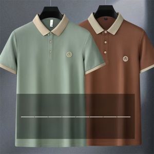 Summer Mens Loose Fit Short Sleeve Polo Shirt Embroidered Collar Versatile Top Youth Casual Wear Thin Fabric Trendy Style