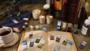 12 CÁI Bookmark Từ Tính Kinh Thánh Yêu Thích Thiết Kế Trừu Tượng Phong Cảnh Đẹp Màu Pastel Chú Ý Câu Kinh Thánh Đầy Cảm Hứng 6.4x2.5cm