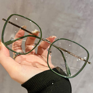 Retro Super Large Frame Myopia Glasses Frame For Women Can Match High-quality And Large Face With Slim Eyes Frame MH9060