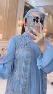 Zhavira Dress Gamis Simple dan Elegan Gamis Ceruty Babydoll Model Baru 2024 Kekinian Dress Lebaran