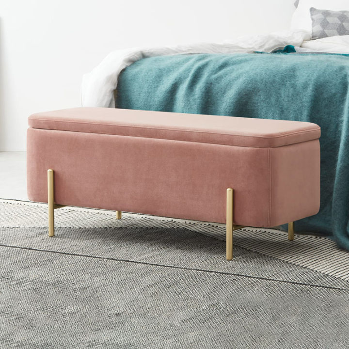 Fashion Stool Fabric Bench Sofa Stool Shoe Changing Stool Solid Wood