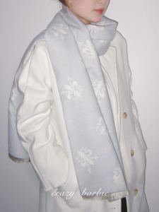 Super Colors Florence Grey Iris Scarf Long Length Atmosphere Feel Imitation Cashmere Neck Warmer Winter Season Accessories