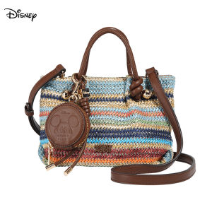 Disney officially authorized ice blue/pure white/personalized weave three hand-to-hand crossbody bags Lightweight and practical Elsas temperament