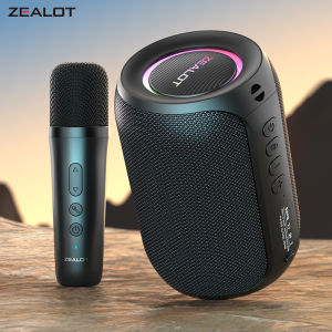 ZEALOT S32 Pro Bluetooth Speaker Wireless Subwoofer 15W Portable Hifi Bass Stereo Surround Sound RGB Lights Support Micro SD USB With Microphone