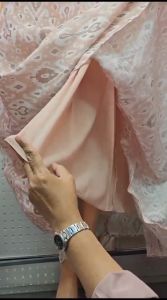 Amelia Baiduri Silk Dress With Full Chiffon Lining + FREE SQUARE HIJAB By Dira