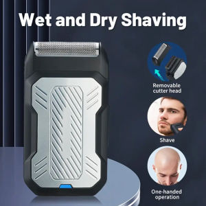 Man Beard Shaver Epilator Electric 3D Floating Hair Trimmer Chest Leg Hair Potable Razor LED Display Rechargeable Li-Battery