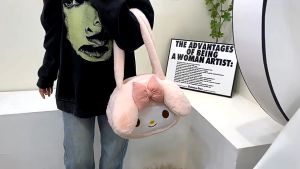 (พร้อมส่ง)Su208-COD🔥Kuromi กระเป๋าสะพายไหล่ ใส่เครื่องสําอาง เหมาะกับของขวัญวันเกิด สไตล์ญี่ปุ่น สําหรับวัยรุ่น