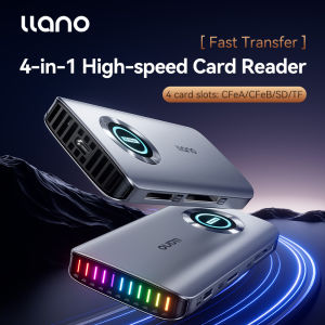 other | llano USB3.2 CFexpress Card Reader SD TF CFeA CFeB for Photographer – 10Gbps Dual Port USB-A USB-C Plug & Play for MacBook Andro
