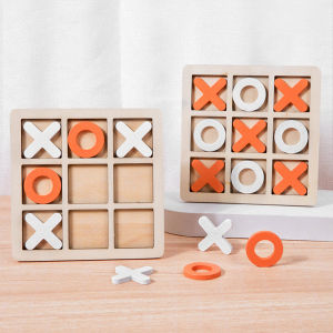 Tic Tac Toe Board Game Mainan Edukasi Tradisional Kayu Chess XO Wooden Toys