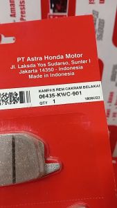 Kanvas Rem Belakang Cakram Padset Brake RR & Suku Cadang Motor Original Honda