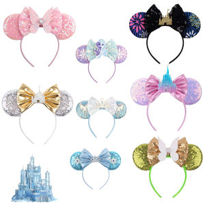 1pc Shiny Castle Mouse Ears Headband Boys Girls Festival Party Cosplay Hairband Women DIY Hair Accessories Cartoon Gift