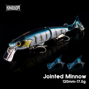 Kingdom Multi Jointed Fishing Lures 120mm 17.5g Floating Hard Minnow Jerkbait Trout Wobblers Soft T-tail Swimbait For Bass Pike