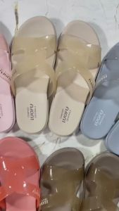 Sendal Wanita Luofu - Sendal Selop Terbaru / Sandal Impor Karet Transparan (COD) - Mommy Home