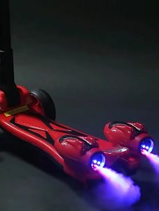 【SG Stock】Kids Spray Scooter Folding Scooter  folding three in one scooterCool Spray Kids Scooter Height Adjustable Luminous