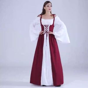 เครื่องแต่งกายฮาโลวีนยุโรปย้อนยุคพระราชวังกระโปรงยาวชุดแม่เลี้ยงราชินีละครยุคกลางราชวงศ์ cos