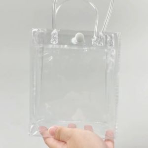 SAMOYED Tas Plastik Mika Transparan / Hampers / Souvenir / Tote / Goodie Bag PVC Uk. 13 x 15 x 7 cm