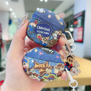 Huawei FreeClip 2 Cartoon Protective Case Matte Finish Silicone Soft Shell Bluetooth Earphone Cover Non-Loss Clip Simple Denim Style