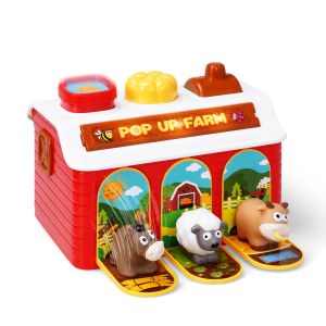 Musical Baby pop-up toys piano patterns causal toys for babies 6 to 12 months pop-up farm animal toys for boys and girls 1-3 years old