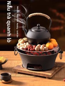 XIANGYOUYOU | Cast Iron Charcoal Grill & Fireplace for Indoor & Outdoor Use