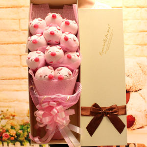 Piggy Doll Doll Bouquet for Girlfriend Plush Doll Teachers Day Birthday Lover Graduation Gift Girlfriends Creative