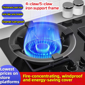 Holes Black Stainless Iron Gas Stove Fire Wind Proof Energy Saver Cover Windproof Shield